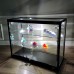 FixtureDisplays® LED Lighted 3-Shelf Glass Showcase Cabinet Locking Display W 47.2